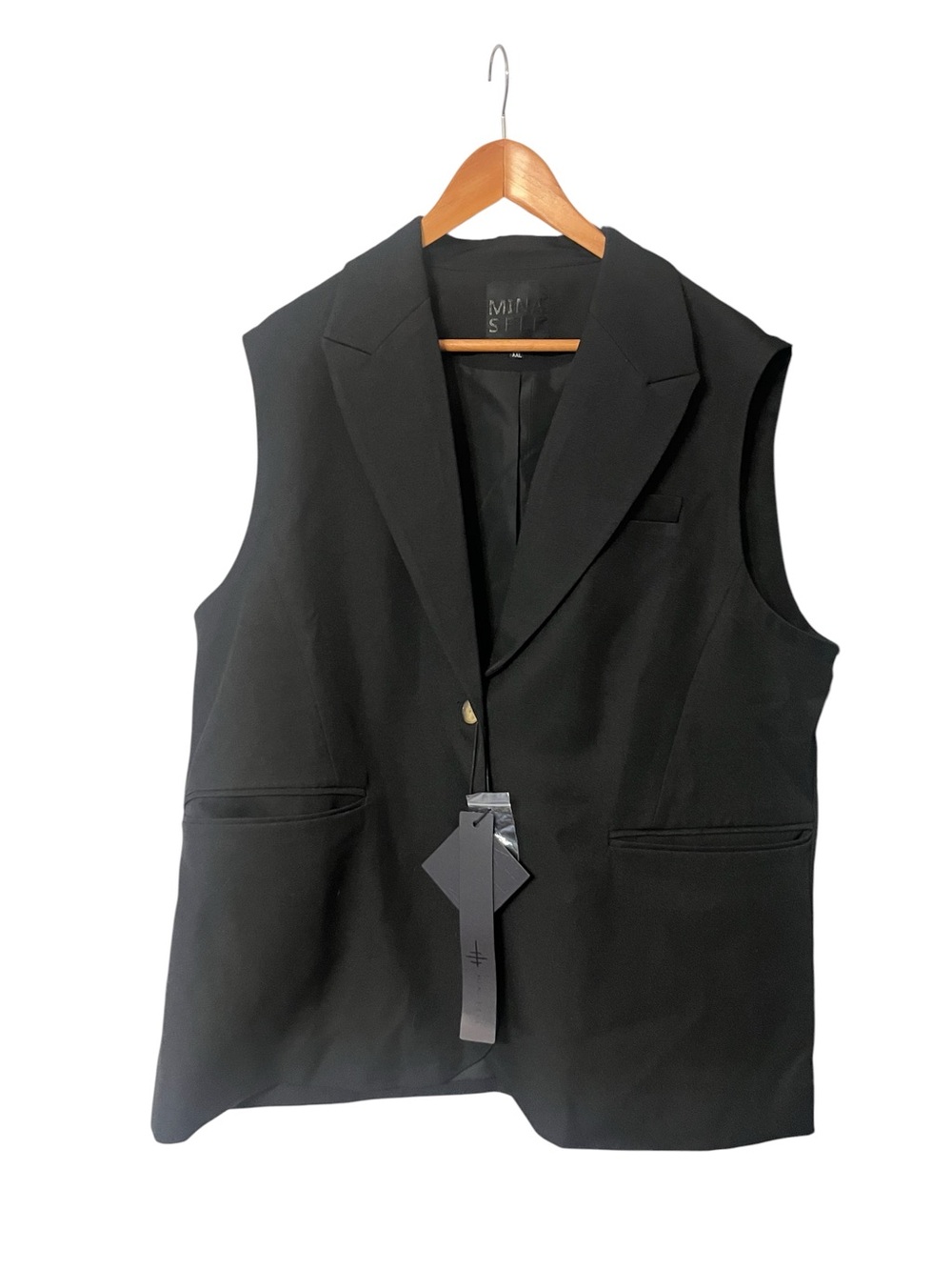 MINA SELF Women's Sleeveless Vest Blazer
Casual Open Front Work
Office Tops